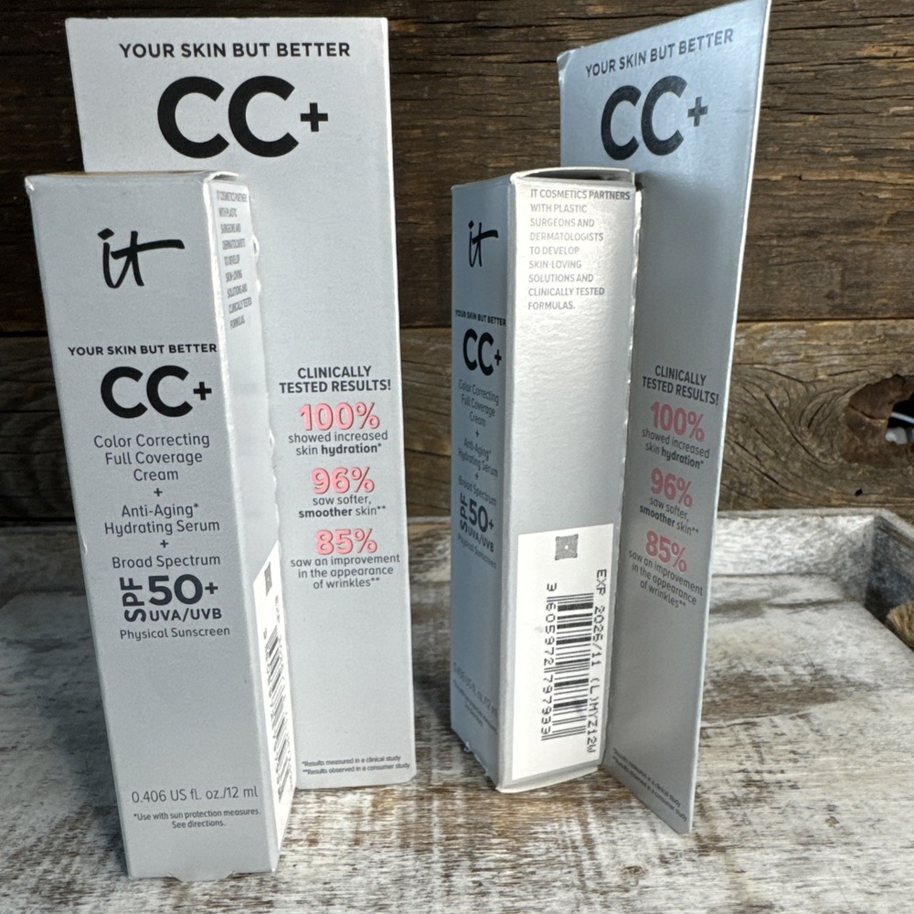 IT Cosmetics CC Cream Light Medium 12ml‎ - Set of 2 | MSRP = $38 - Picture 7 of 8